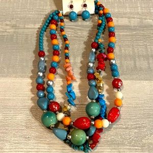 10$ One piece necklace and earring set